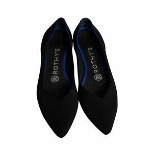 ROTHY'S THE POINT BALLET BLACK FLAT WOMEN SIZE 6 SHOES NO BOX